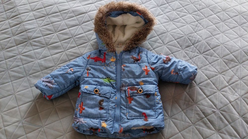 Детско зимно яке с динозавърчета