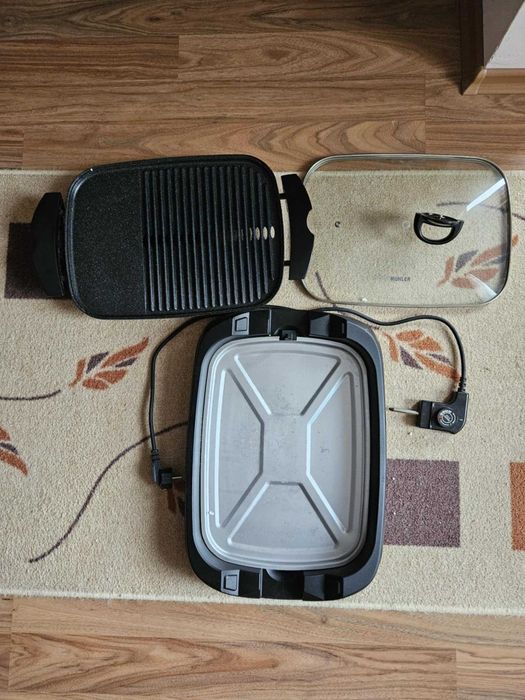 Скара електрическа с капак MUHLER MG-4030M, мраморно покритие, 1800W