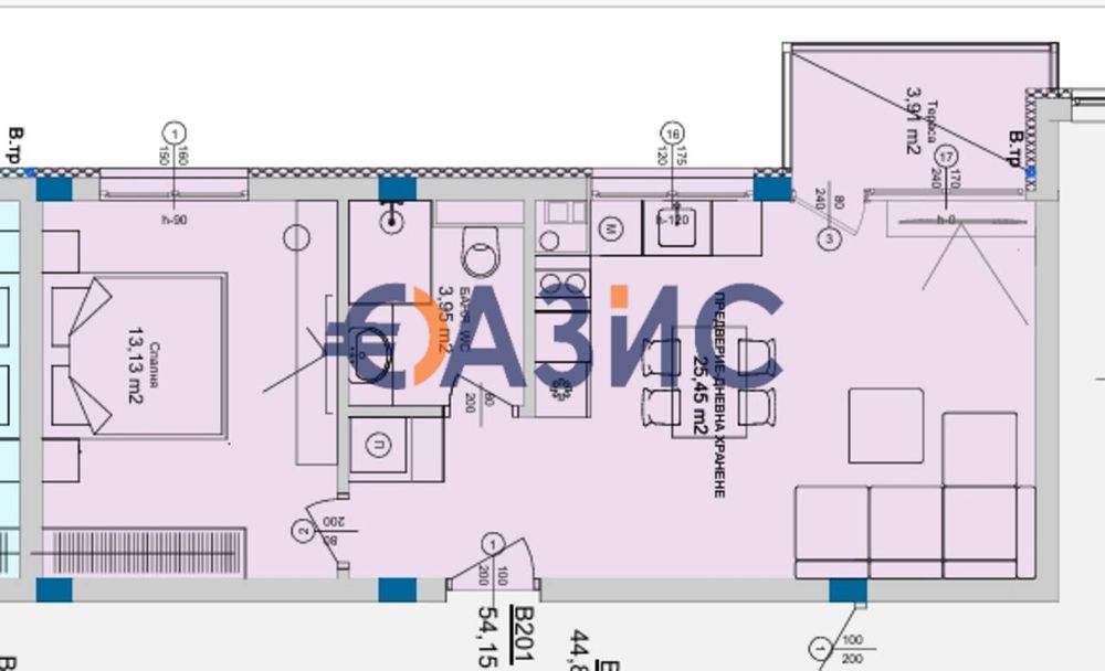 Продава се Двустаен апартамент в Свети Влас - 63 кв.м за 1076 €/кв.м - Снимка #12