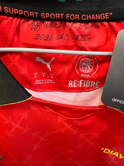 Tricou Ac Milan Puma x OffWhite nou S M L Xl