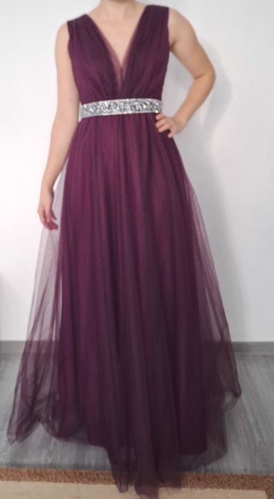 Rochie mov lunga eleganta, marimea XS/S
