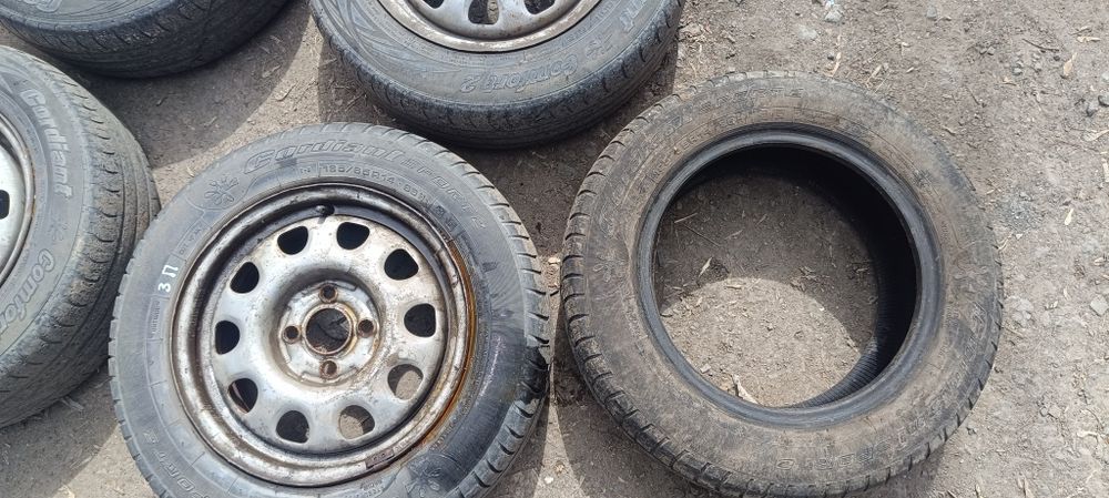 Диски 14 4*100, шины.