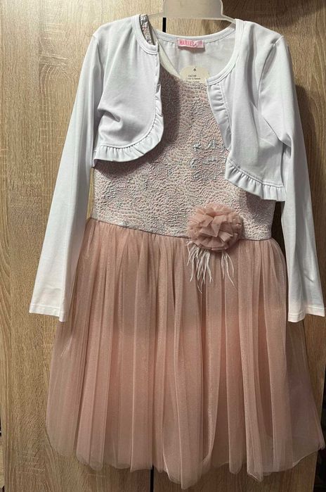 Официална рокля с болеро номер 134 за момиче