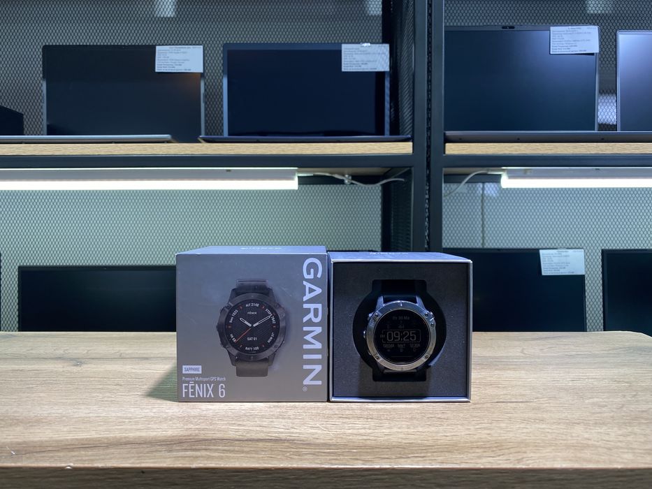 Смарт-часы Garmin Fenix 6, сапфировое стекло, полный комплект,10265/А1