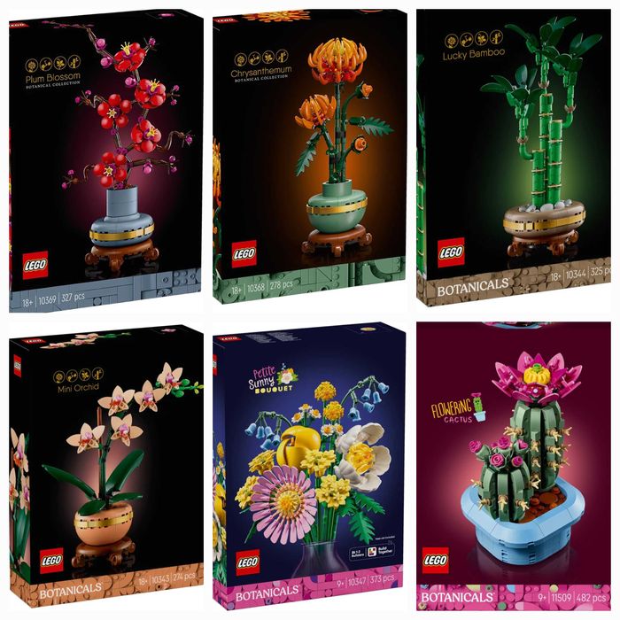 Нови Lego Icons Botanical -  10369, 10368, 10343, 10344, 10347, 11509