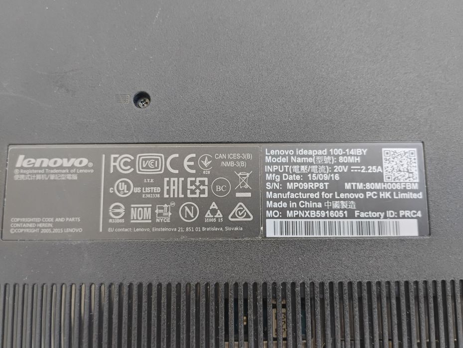Лаптоп Lenovo ideapad 100-14IBY