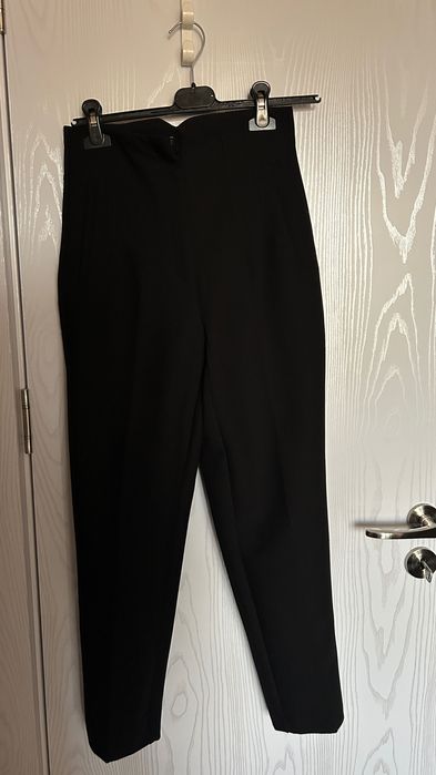Черен панталон висока талия НОВ Zara