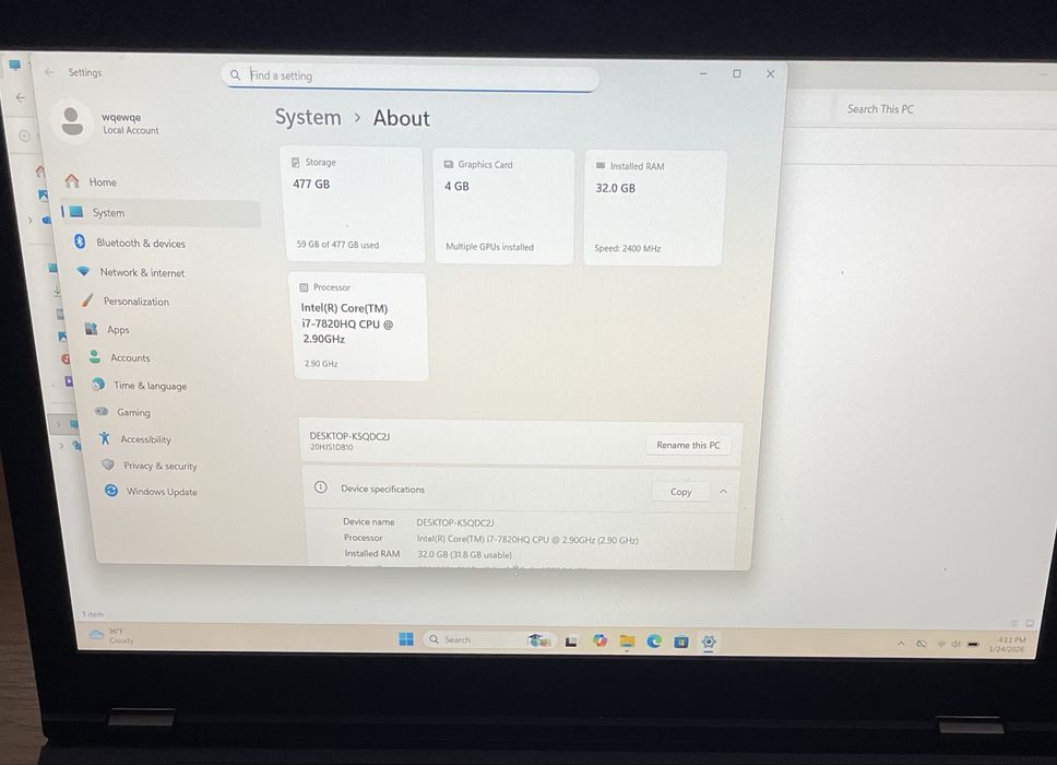 Lenovo ThinkPad P51 32GB 512GB