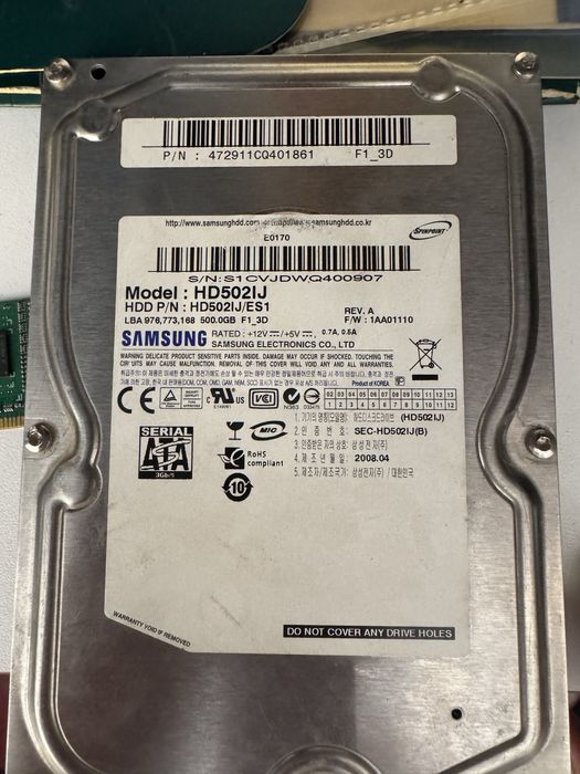 Hard disk 500 gb / DDR 3 1337
