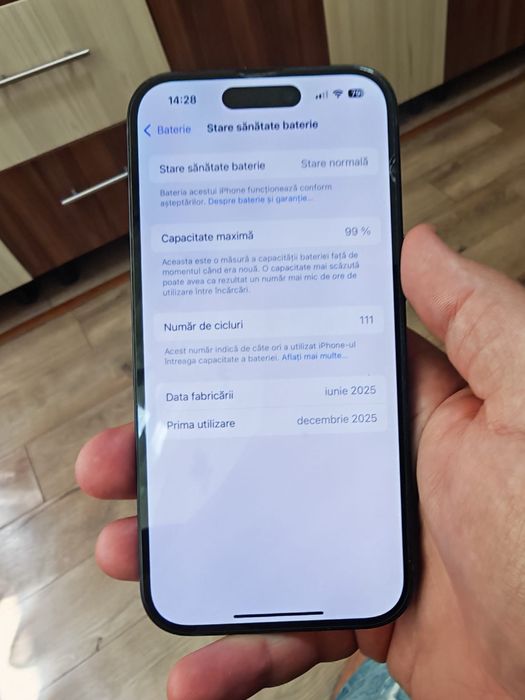 Iphone 15 128GB 99% starea bateriei