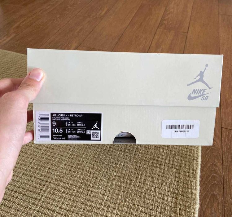 Jordan 4 pine green 43