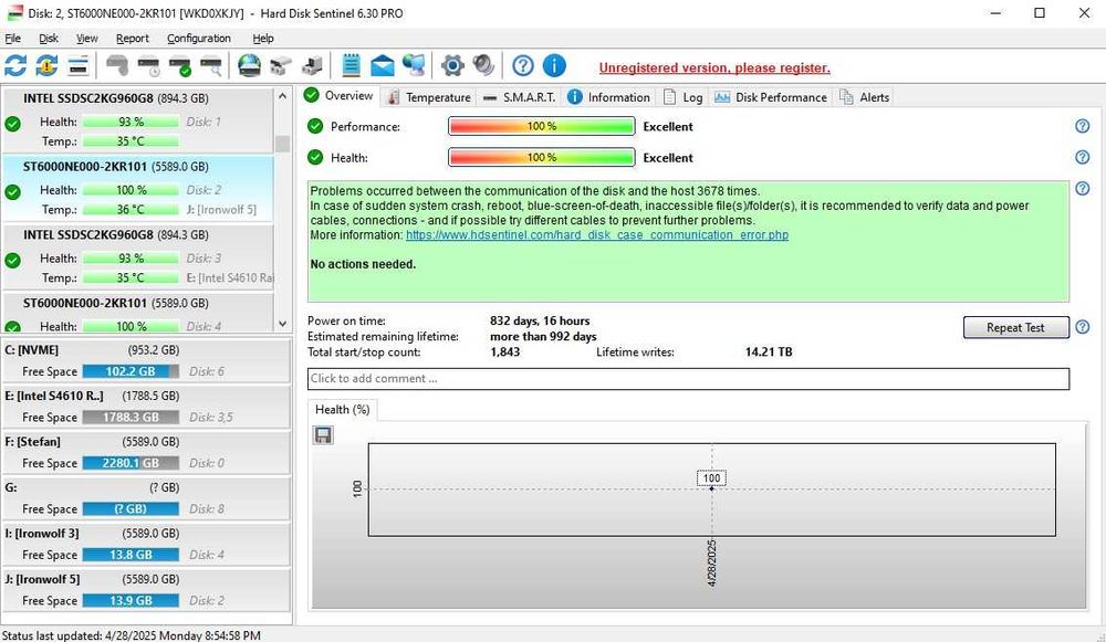 Hard Intern utilizat Seagate IronWolf NAS 3.5 6TB 5400rpm 256MB SATA3