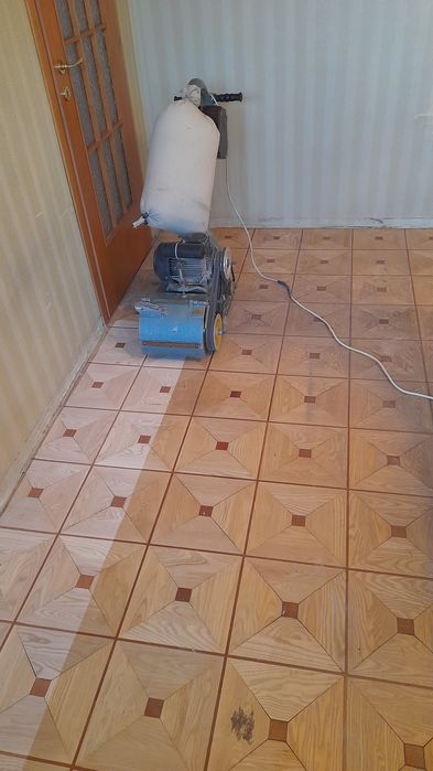 Шлифовка полов покраска