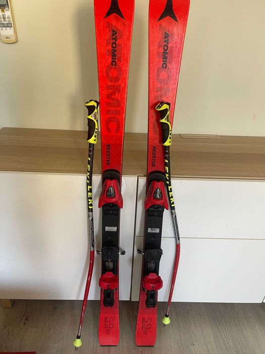 СКИ SL 131  FIS Norm + Обувки №36 Atomic JR 60 + щеки Leki 100см.