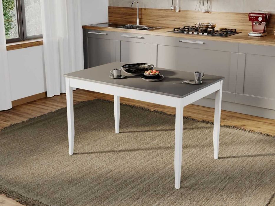 Set Masa Grand Gri + 6 Scaune Grand Gri Inchis