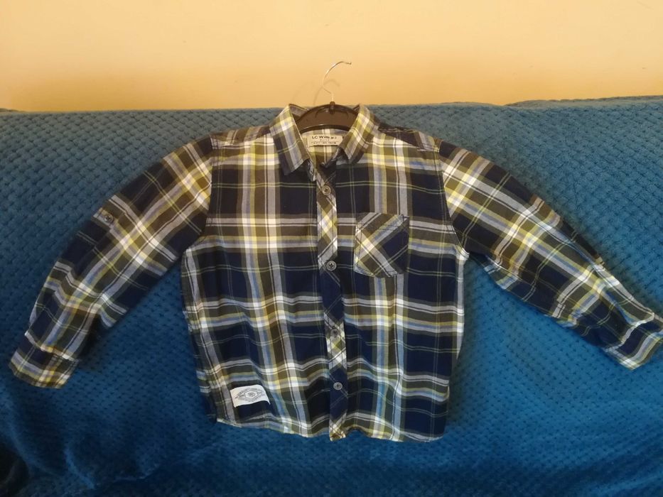 haine copii băieți 4-6ani: hanorac H&M, Lidl și C&A, cămașa Lc Waikiki