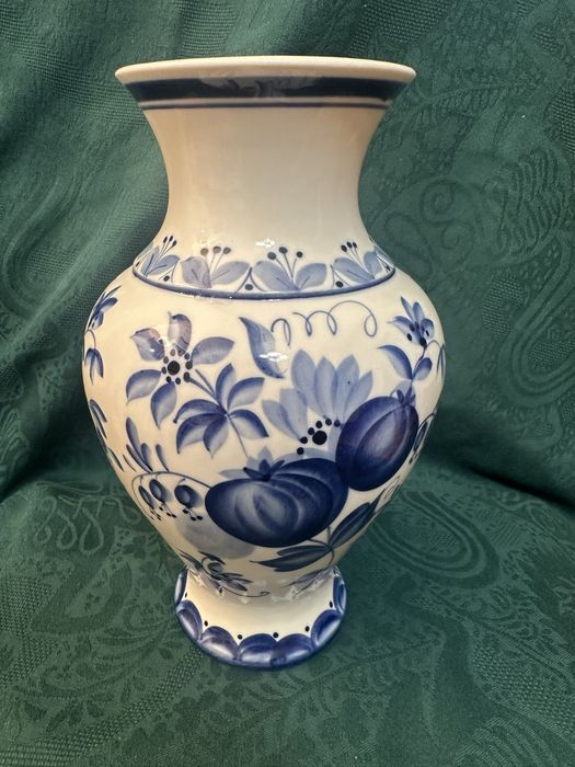 Красиви руски кобалтови вази и кана Гжел/Гжела и Кисловодск, СССР