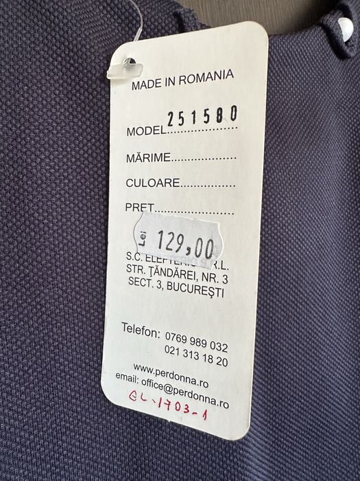 Rochie eleganta bluemarin cu maneci florale