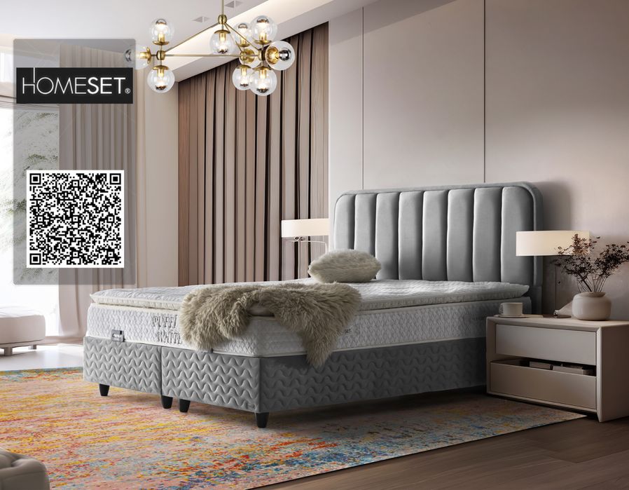 Тапицирано легло Puffi с матрак Puffi white 150/200
