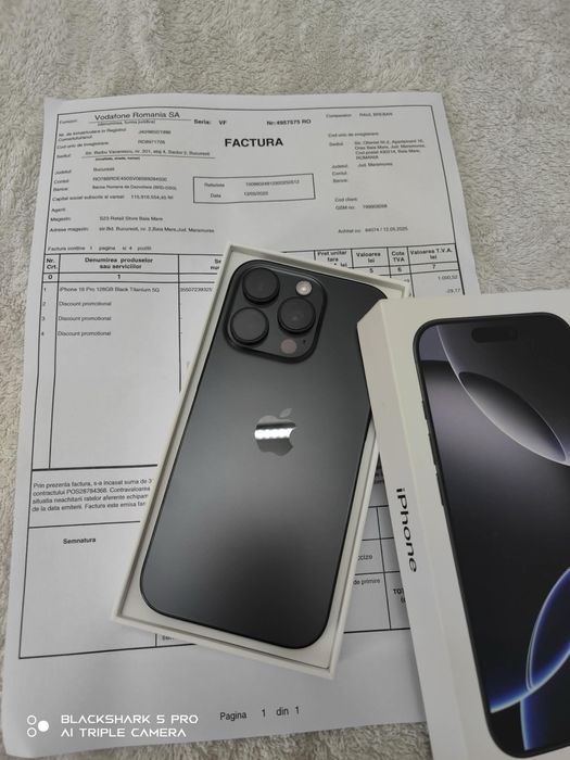 iphone 16 pro, 127 cicluri de incarcare, 128gb