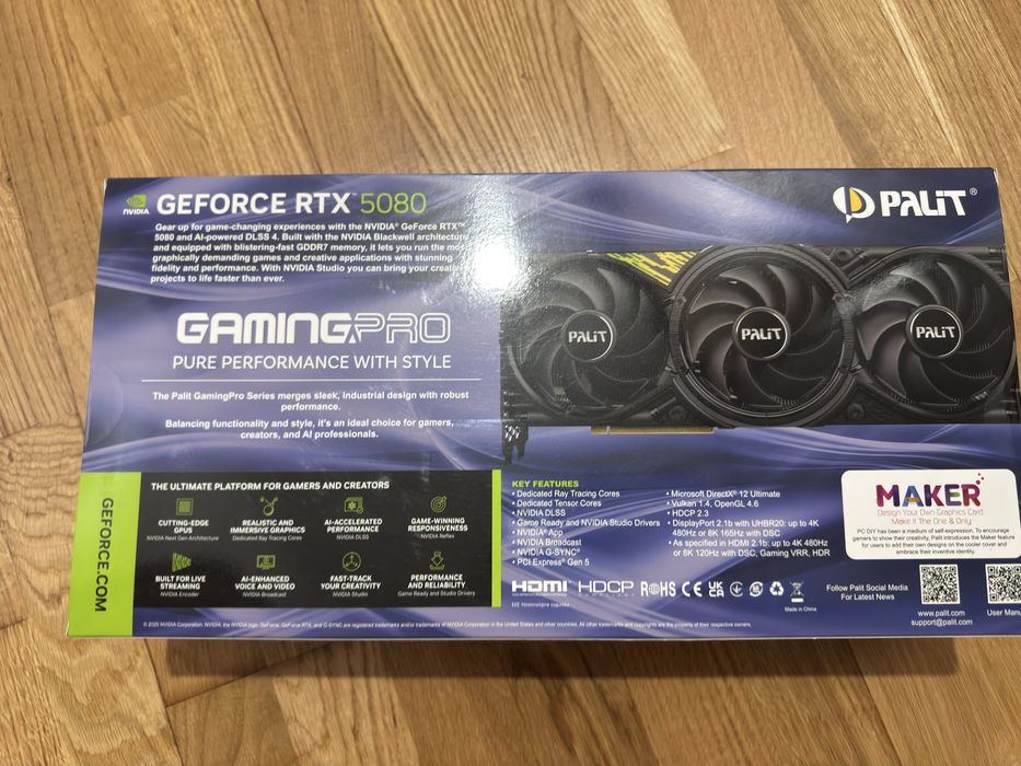 Видеокарта Palit geforce rtx 5080 16gb