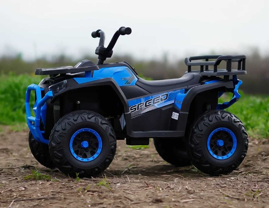 Акумулаторен бъги MINI 4X4 12V,MP3  с меки гуми  с Кожена седалка