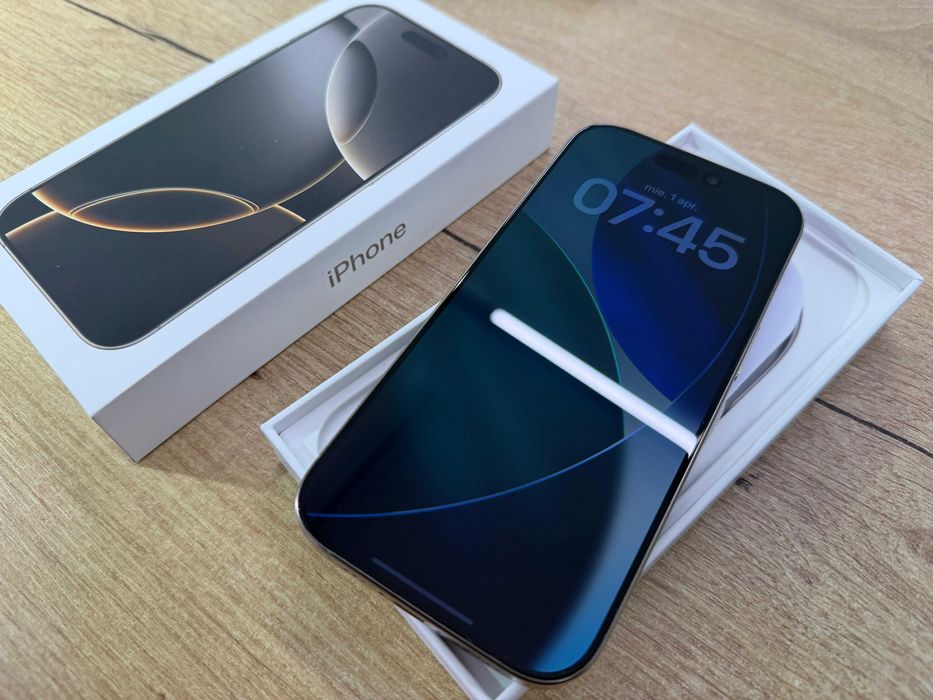 iPhone 16 Pro 128GB Natural Titanium | Battery 91% | Cutie | Impecabil