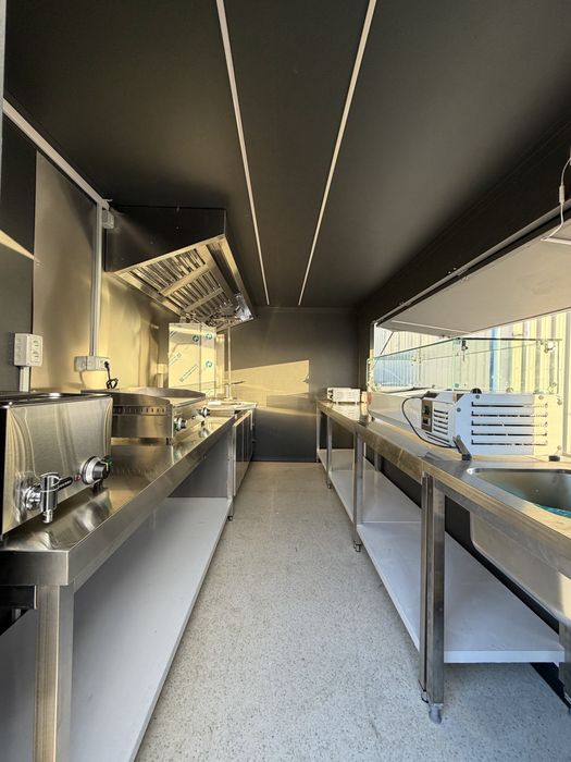 Rulota Comerciala 4m Premium Echipata Complet Fast Food Grill Shaorma Kebab In Stoc