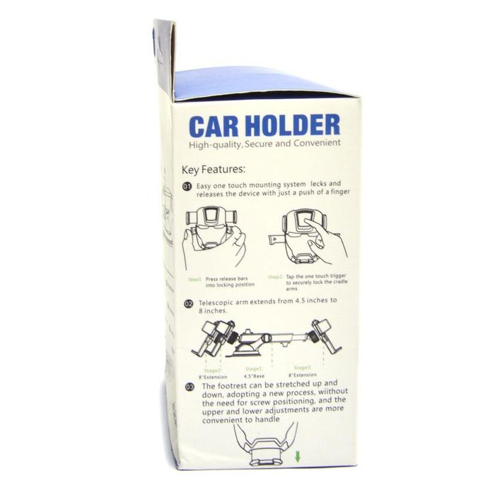 Поставка за телефон за автомобил черна удобна аксесоар за автомобил