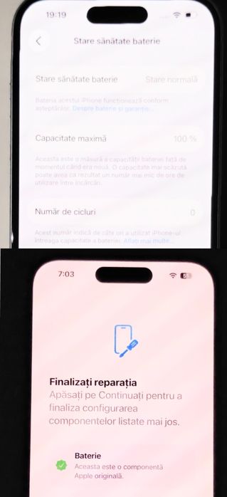 Vând iPhone 15 128gb 100% Baterie Alb