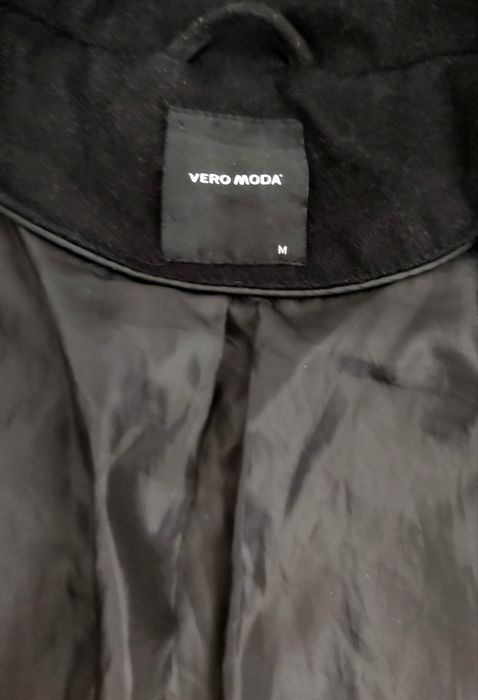 Дамско черно палто