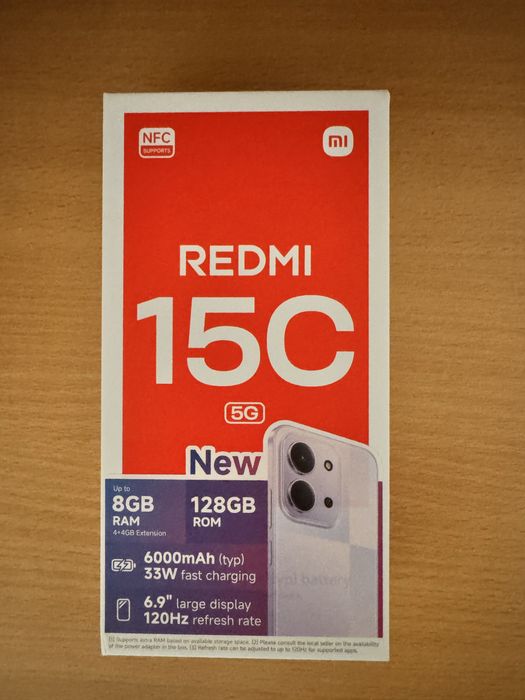Xiaomi Redmi 15C 5G – 8GB RAM / 128GB ROM – Nou, Doar Deschis