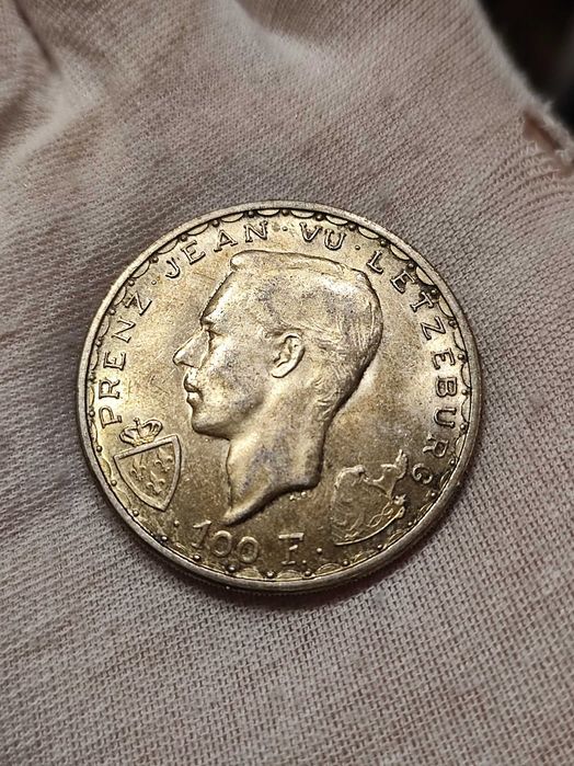 Лот 20, 50 и 100 франка Люксембург 1946 г. сребро