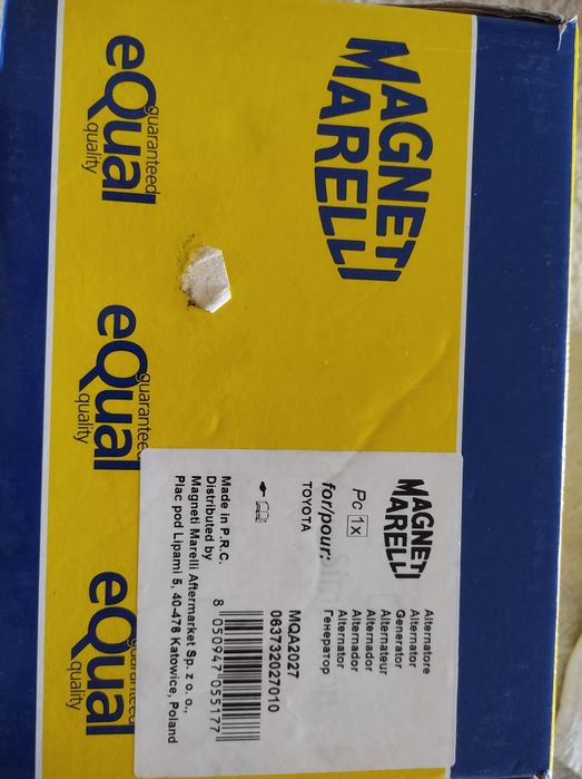 Alternator/generator pentru Toyota Magneti Marelli