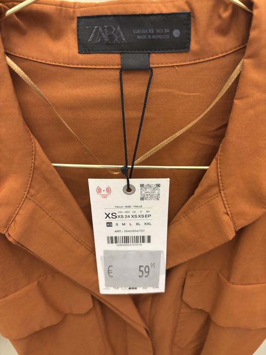 Rochie din bumbac cu eticheta XS Zara noua