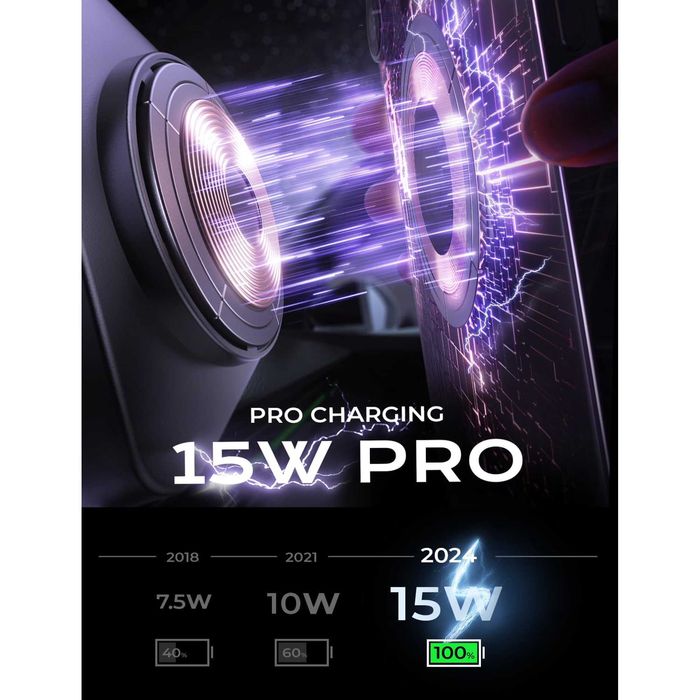 Магнитно бързо зарядно/ стойка за телефон от М6 15W