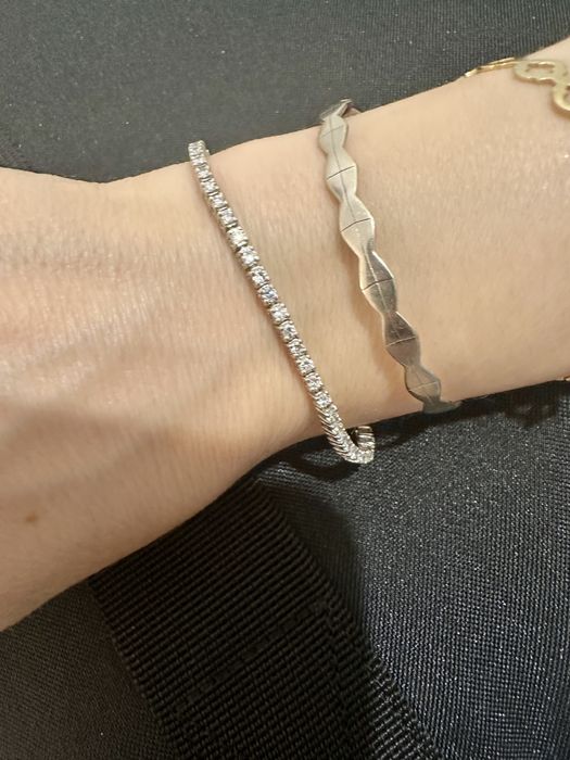Brățară tennis cu diamante naturale 1.8 ct, aur alb 18k