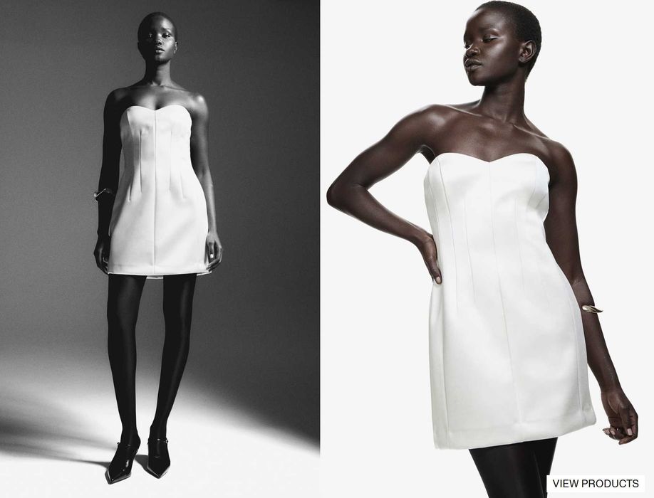 Новое корсетное платье бандо H&M, размер 40 EUR и 42 EUR