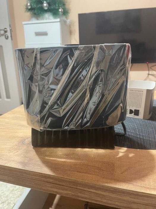 Нощна лампа за спалня, черна, керамична основа