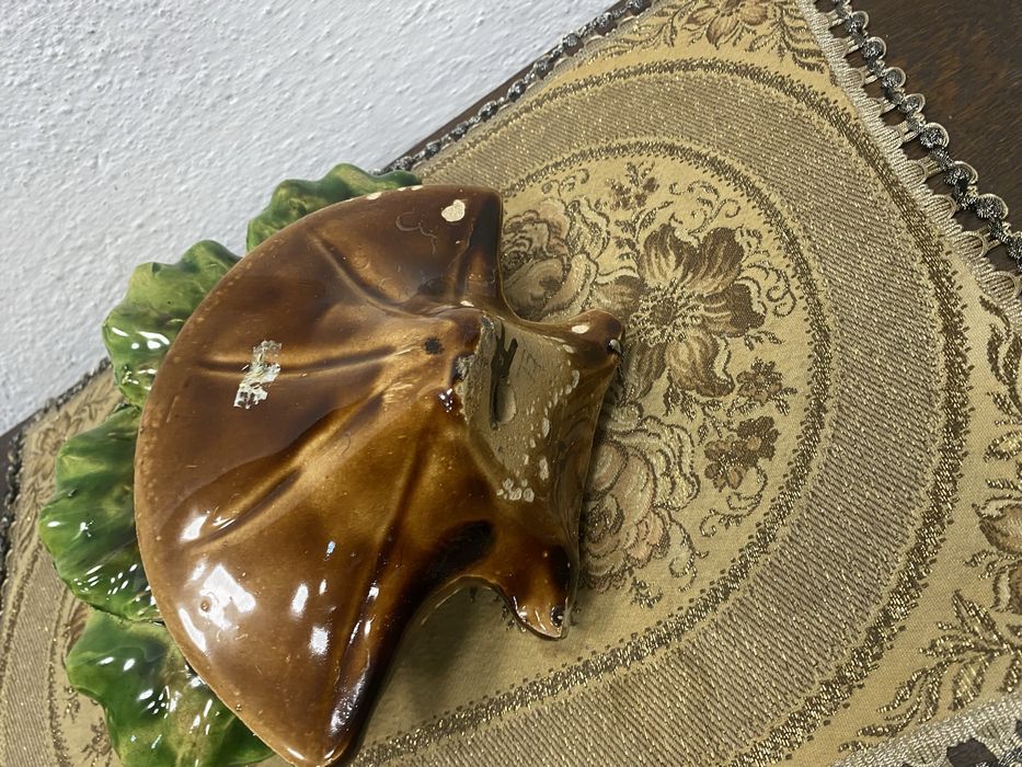 Италия майолика стенна ваза букет цветя керамика 1960