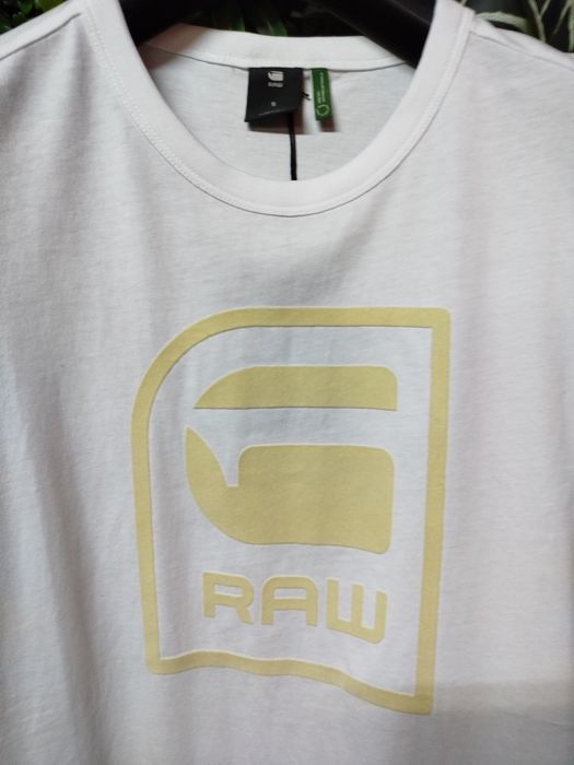 Оригинална тениска G-Star Raw Graphic 3 S  нова мъжка бяла футболка