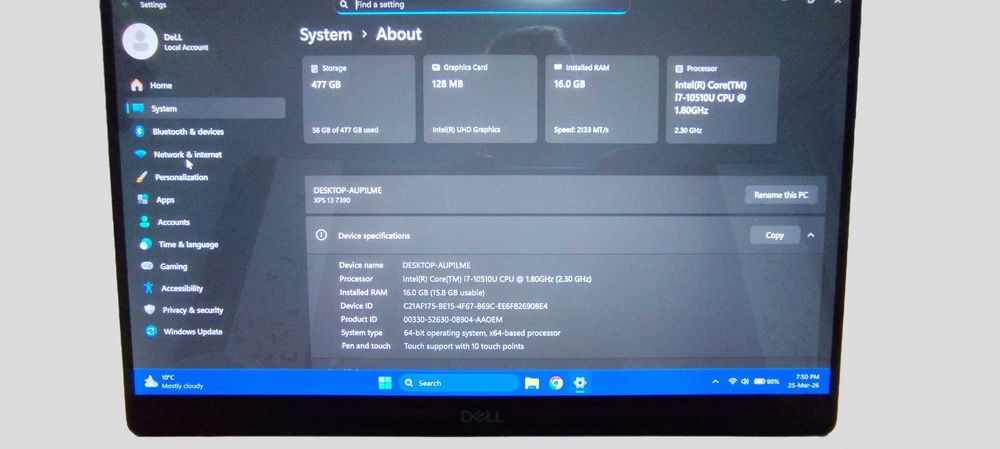 DELL XPS 13 7390 - i7 10th