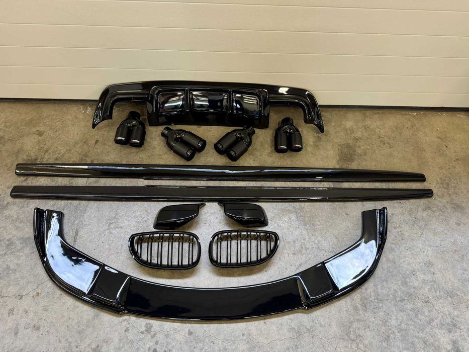 Дифузьор за Bmw E60 E61 - Оребрен, добавка за задна броня, бмв е60 е61