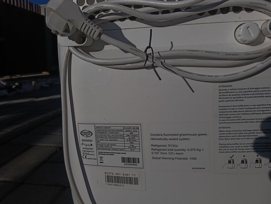 Dezumidificator de aer ARGO DRY 11 - 11 l/24h