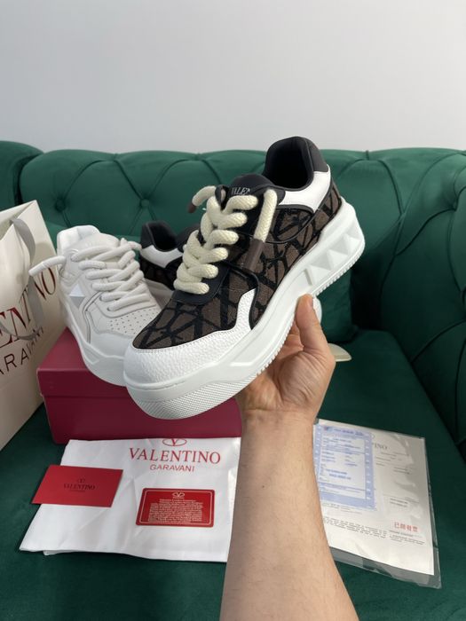 Adidasi Valentino One Stud piele naturala Full Box colectie noua