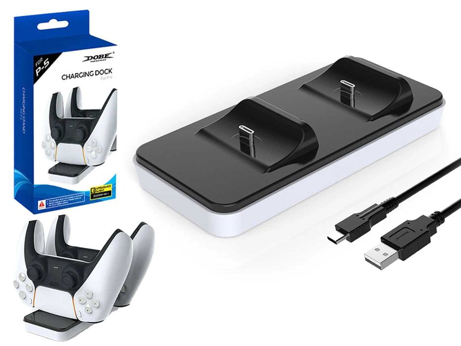 Докинг станция DOBE с 2 зарядни устройства за контролер PlayStation 5