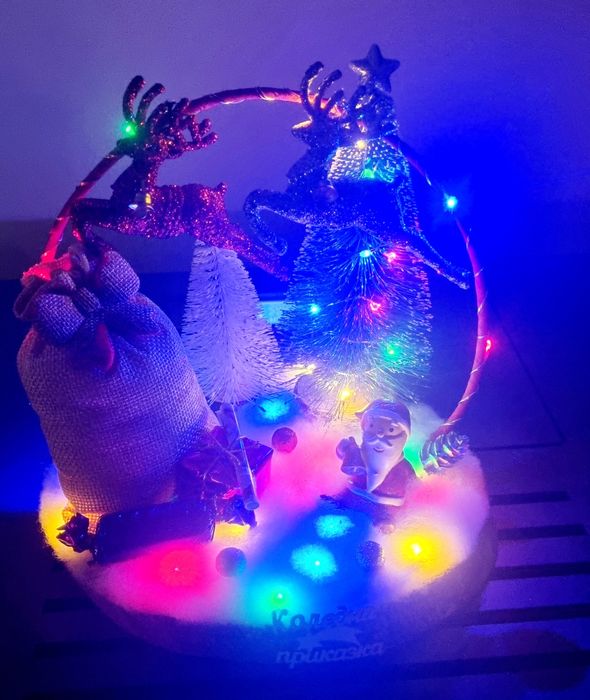 Коледни декорации с лед лампички