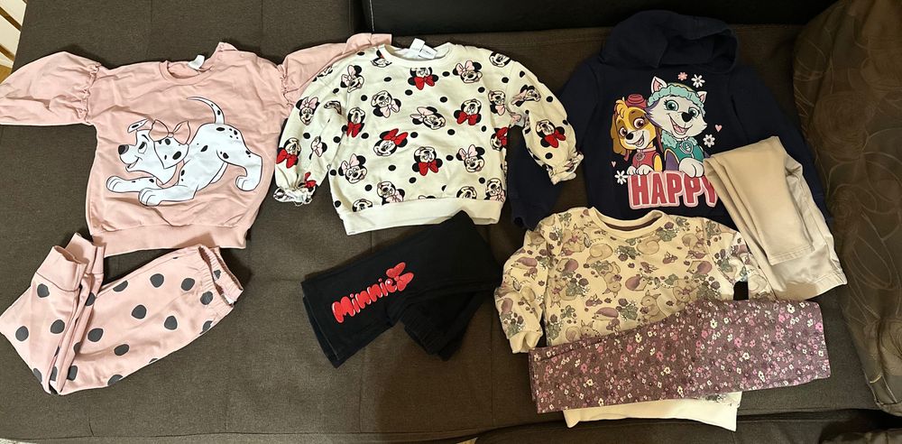 Дрехи за момиче 92 - 98 см есен зима лот