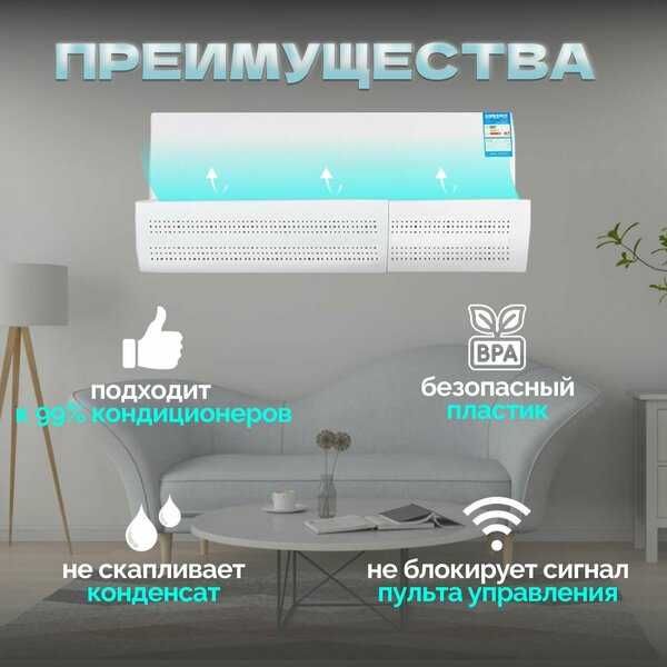 Регулируемый защитный экран (дефлектор) для кондиционера