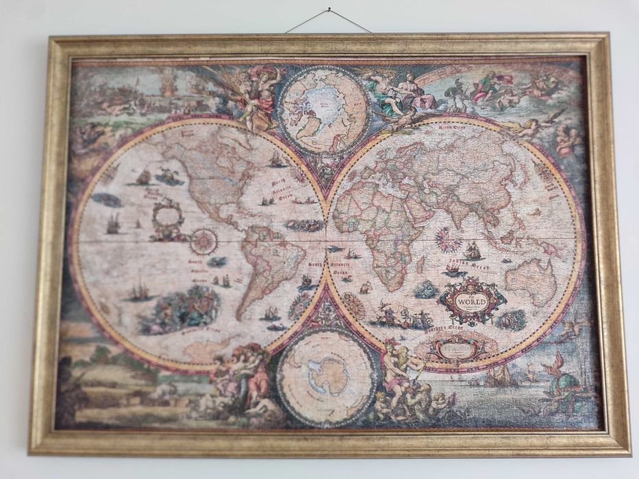 Картина пъзел стара карта на света